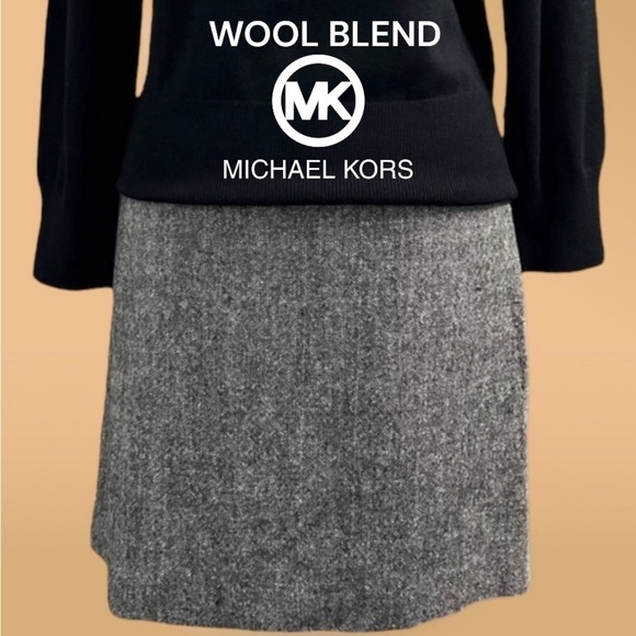 KORS by Michael KORS (NWOT) Wool Blend Fully Lined Tweed Skirt Size 10 - Picture 13 of 14
